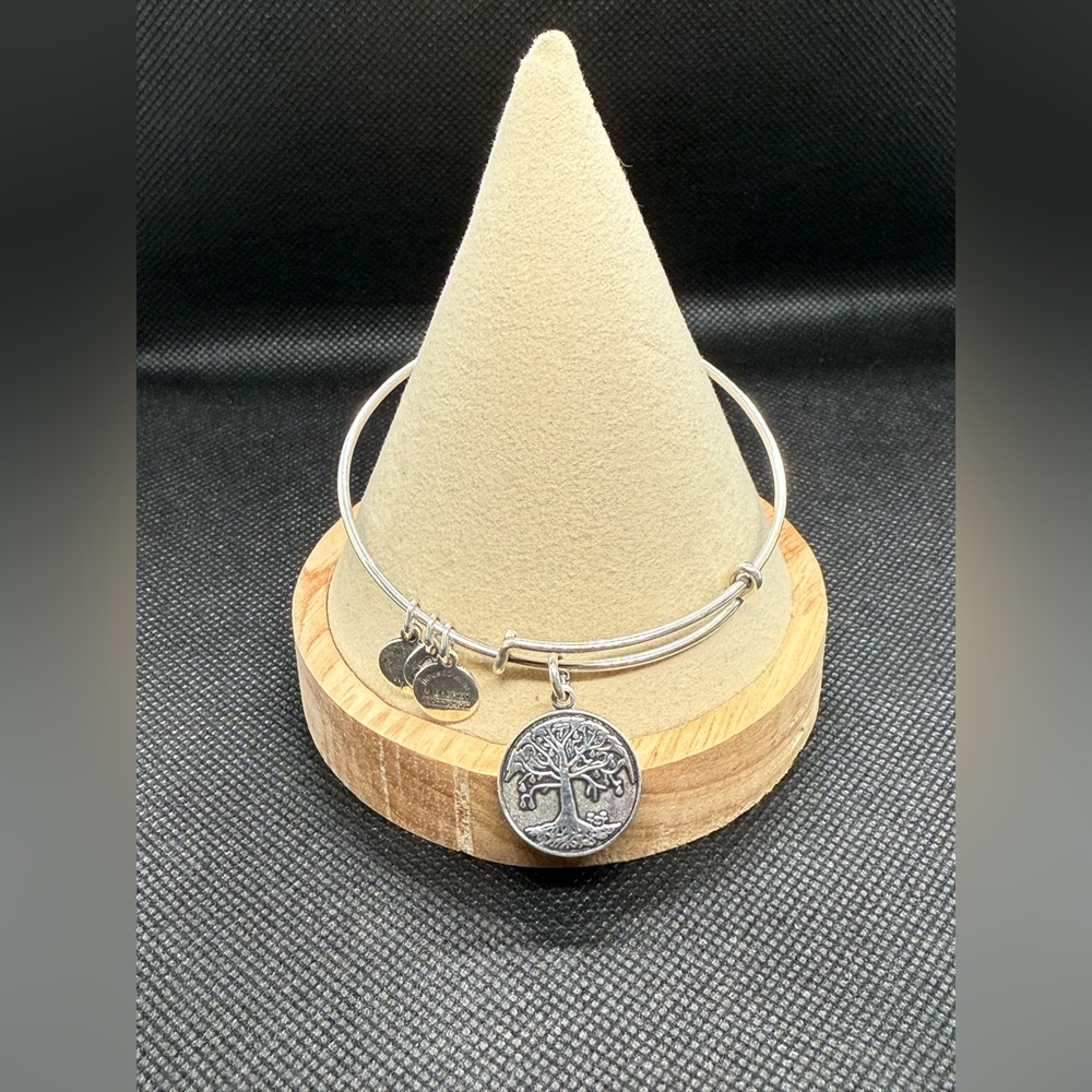 🩶ALEX AND ANI🩶Tree of Life Charm Bangle in Shiny Silver/GC
